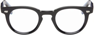 Cutler And Gross Black & Blue 1405 Round Glasses In Black On Olive