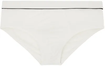 Zegna White Seacell Briefs In Bianco Naturale Uni