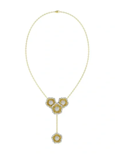 Marchesa Halo Flower Rose Gold Y Necklace