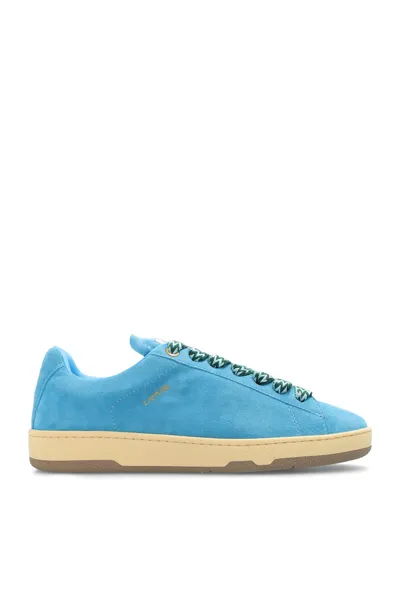 Lanvin Curb Lite Sued Sneakers In Blue