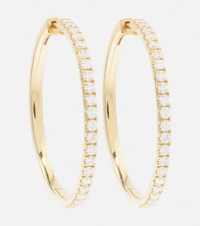 Robinson Pelham Giant Orbs 14kt Gold Hoop Earrings With Diamonds