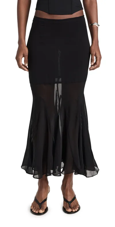 Louisa Ballou Sundown Skirt Black Xs