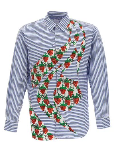 Comme Des Garçons Shirt X Brett Westfall Striped Print In Multicolor