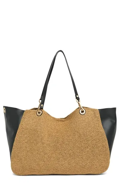 Rag & Bone Women's Revival Summer City Woven Tote Bag In Natural Black