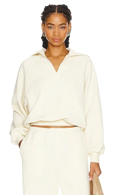 Wellbeing + Beingwell Layne Half Zip Pullover In White