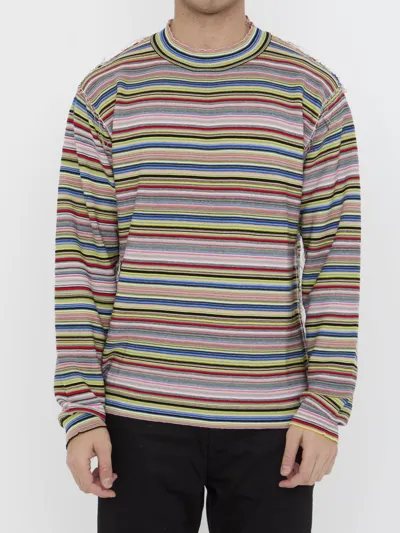 Maison Margiela Striped Top In Multicolore