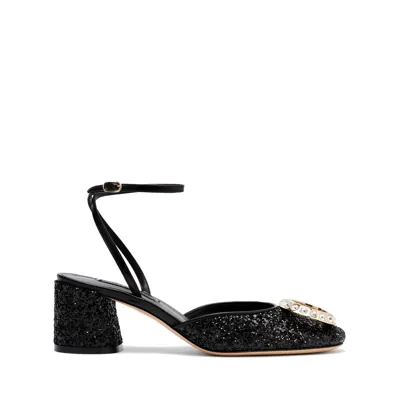 Casadei Ring Cleo Sandal - Woman Sandals Black Infinity 39