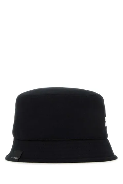 Courrèges Logo Embroidered Bucket Hat In Black