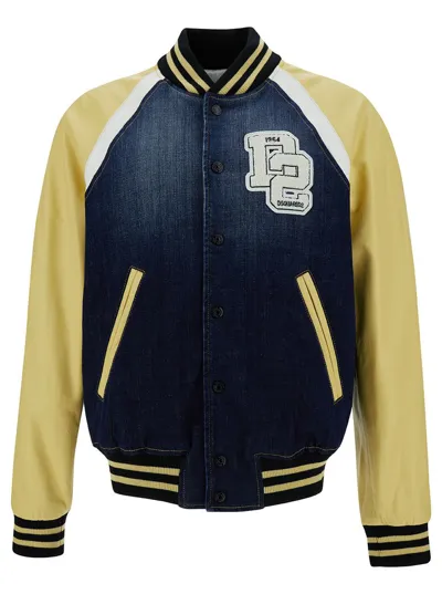 Dsquared2 Street College Bomber In Multicolor