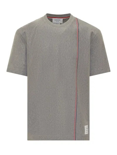 Thom Browne Rwb Ribbed T-shirt In Grey