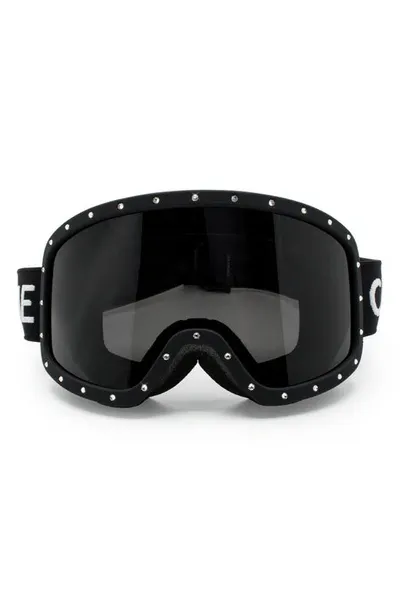 Celine Ski Mask With Mirrored Lens In Matte Black