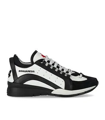 Pre-owned Dsquared2 Legendary Weiss Schwarz Sneaker Herren