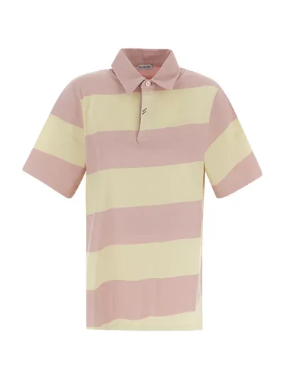 Burberry Cotton Striped Polo Shirt In Multicolor