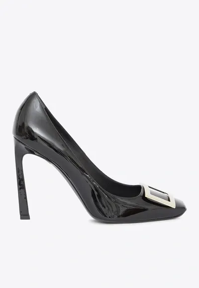 Roger Vivier Belle Vivier Trompette 100 Leather Pumps In Black