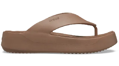 Crocs Getaway Platform Flip In Latte