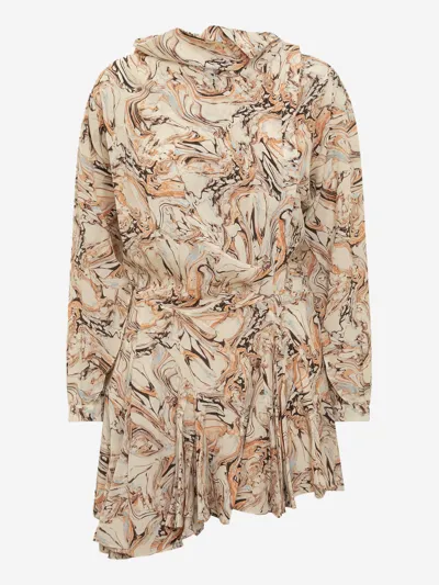 Isabel Marant Tharya Short Dress In Neutrals