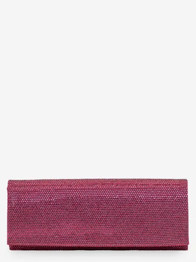 Gedebe Embellished Evelope Clutch Bag In Burgundy