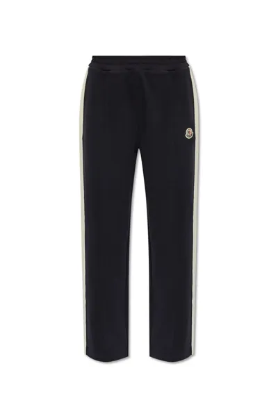 Moncler Side Stripe Sweatpants In Navy