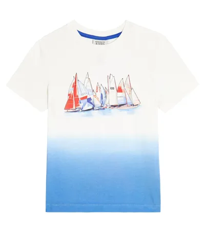 Scotch & Soda Kids' Printed Cotton Jersey T-shirt In Multicoloured