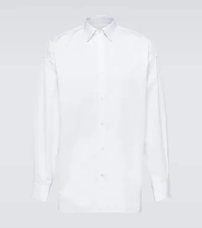 Prada Oversized Cotton Shirt In White