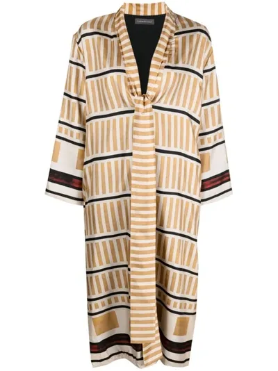 Lorena Antoniazzi Abstract-print Kaftan Dress In Neutrals