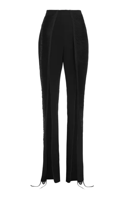 Maticevski Extent Fringed Split-front Pants In Black