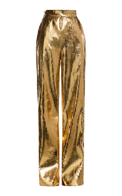 Maticevski Redeem Sequined Pants In Gold