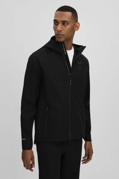 Reiss Onyx Black Adler Castore Water Repellent Running Jacket