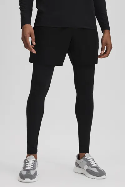 Reiss Onyx Black Holt Castore Performance Tights