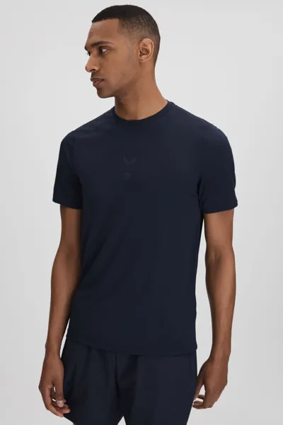 Reiss Midnight Navy Jax Castore Performance Crew Neck T-shirt