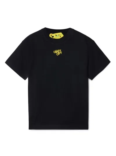 Off-white Kids' Multi Off Stamp Cotton T-shirt In Black