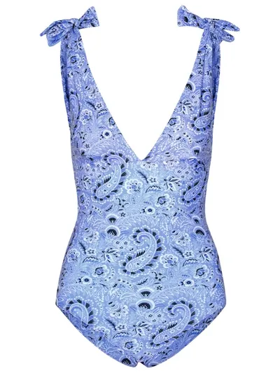 Etro Woman Costume Intero Paisley In Blue