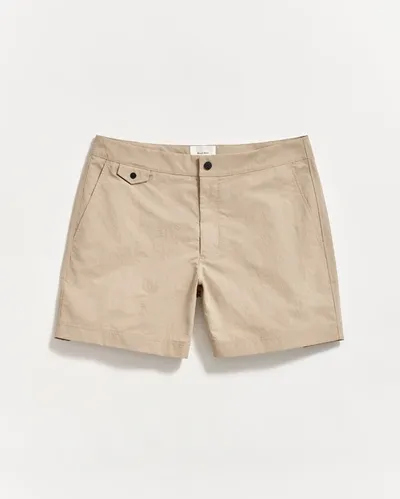 Reid Slub Cotton Short In Khaki