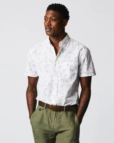 Reid S/s Tuscumbia Shirt Bd In White/black