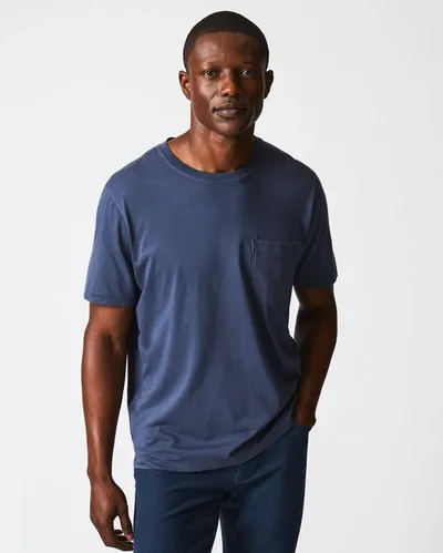 Reid Washed Tee In Navy