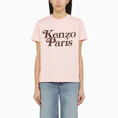 Kenzo Womens Faded Pink X Verdy Brand-print Cotton-jersey T-shirt