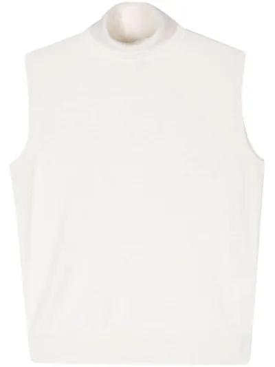 Rohe Róhe Wool Cashmere Sleeveless Turtleneck Clothing In White