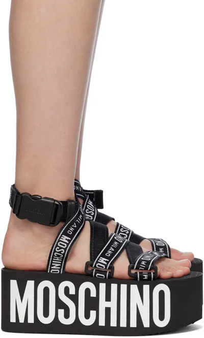 Moschino Sandals In Black