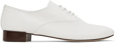 Repetto White Zizi Oxfords In 050 Blanc