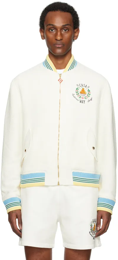 Casablanca Blouson Bomber In White