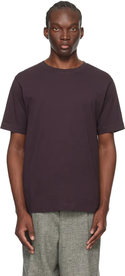 Dries Van Noten Purple Crewneck T-shirt In 402 Dark Purple