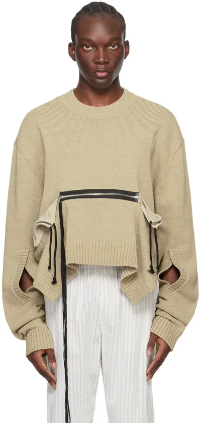 Craig Green Beige Crewneck Sweater