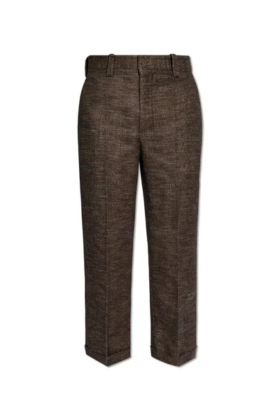 Bottega Veneta Textured Speckled Trousers In Multi