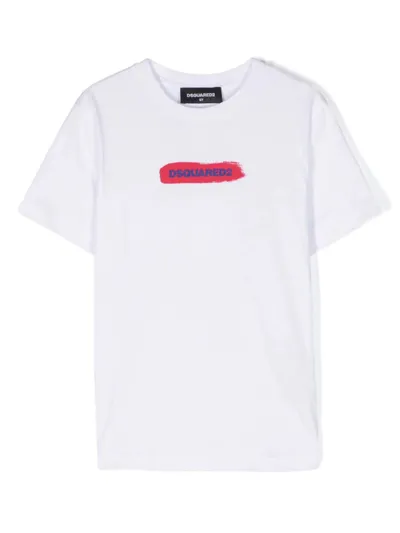 Dsquared2 Kids' White T-shirt For Boy With Logo