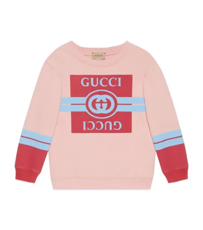 Gucci Kids' Cotton Sweatshirt In Rosa