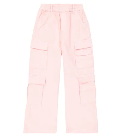 Marc Jacobs Kids' Cotton Cargo Pants In Pink