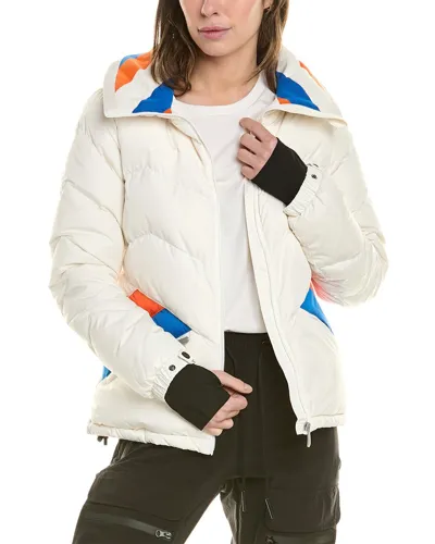 Perfect Moment Ski Duvet Down Jacket Xl In Snow-white