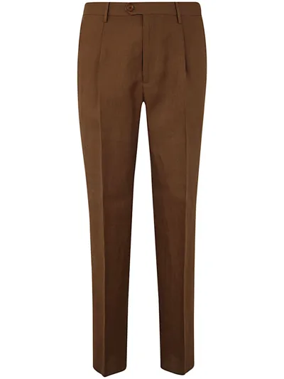 Etro Single Pleat Trousers Clothing In Sand