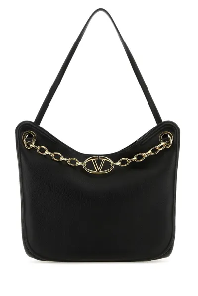 Valentino Garavani Valentino Vlogo Chained Shoulder Bag In Black