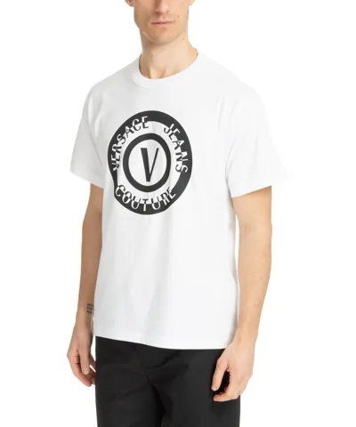 Versace Jeans Couture White V-emblem T-shirt